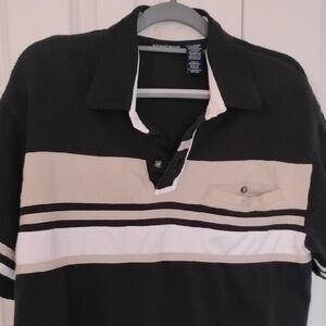 Stylish Black and Tan Polo Shirt